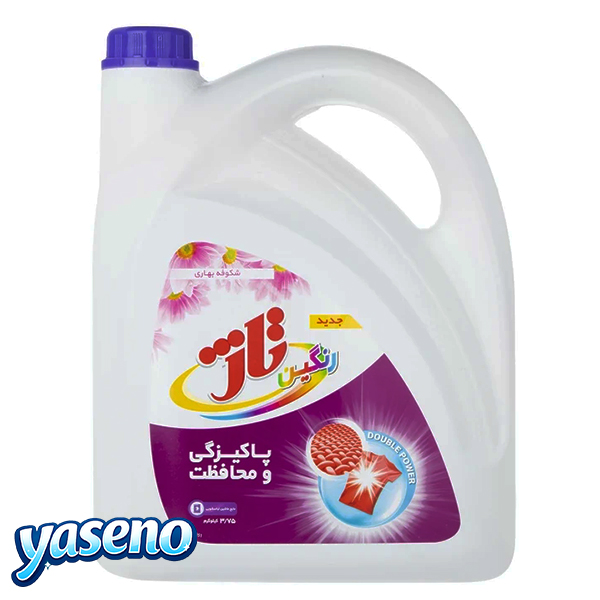 مایع ماشین لباسشویی رنگین‌شوی تاژ مدل Double حجم ۳.۷۵ لیتر