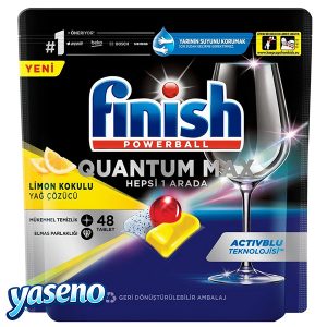 قرص ماشین ظرفشویی فینیش مدل Quantum Max Limon بسته 48 عددی