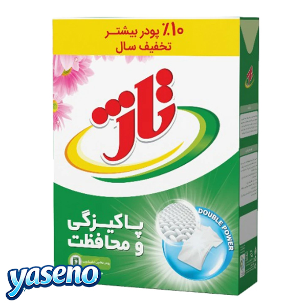 پودر ماشین لباسشویی رنگین تاژ مقدار ۵۰۰ گرم با ۱۰٪ پودر بیشتر (تخفیف سال)