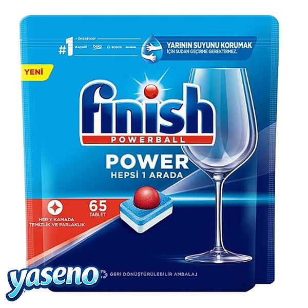 قرص ماشین ظرفشویی فینیش Finish Powerball Hepsi 1 Arada – بسته 65 عددی