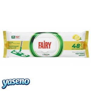 دستمال مرطوب تمیز کننده سطوح فیری مدل Limon حاوی روغن لیمو بسته 50 عددی