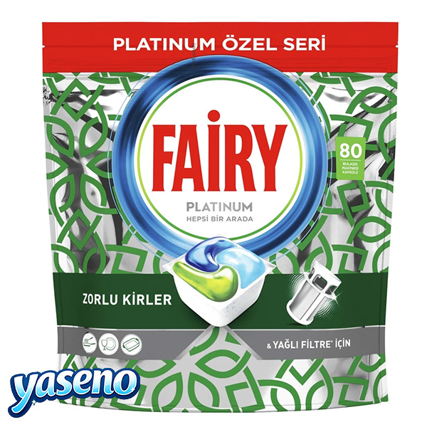قرص ماشین ظرفشویی فیری مدل Platinum Hepsi Bir Arada – بسته ۸۰ عددی