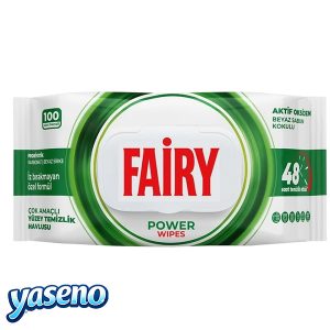 دستمال مرطوب تمیزکننده سطوح فیری مدل Power Wipes – بسته 100 عددی